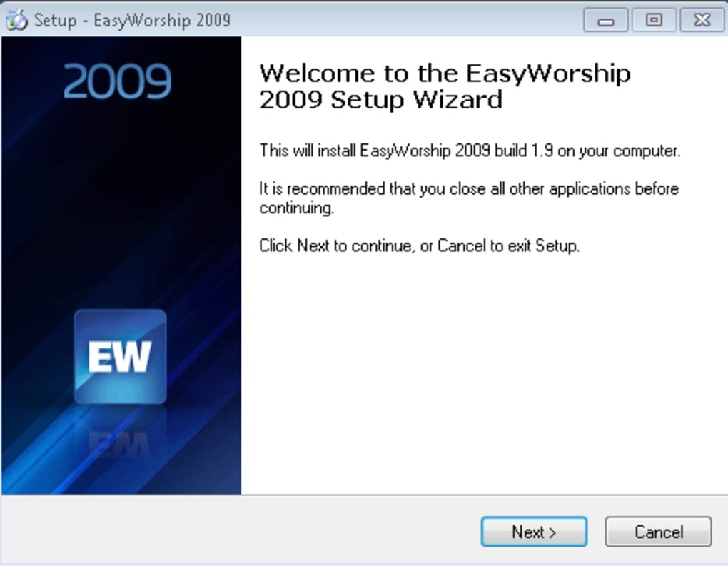 easy worship 2009 patch for windows 10
